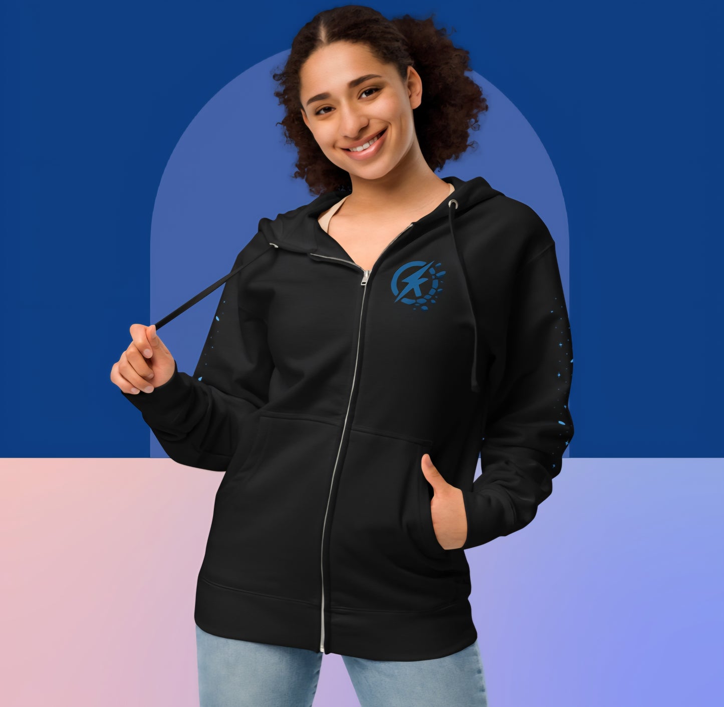 Unisex K Strike Fleece Zip Up Hoodie